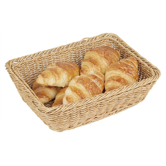 Olympia Polywicker Rectangular Basket Light Brown 300x230mm Olympia
