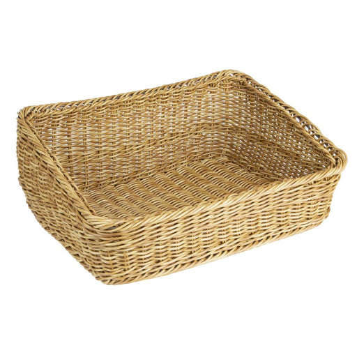 Olympia Polywicker Rectangular Display Basket Light Brown 525x385mm Olympia