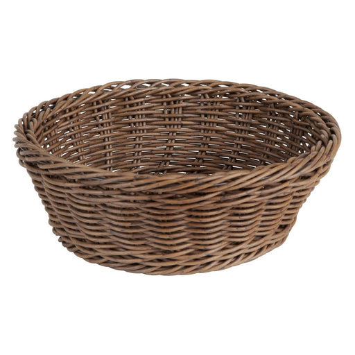 Olympia Polywicker Round Basket Dark Brown 220mm Olympia