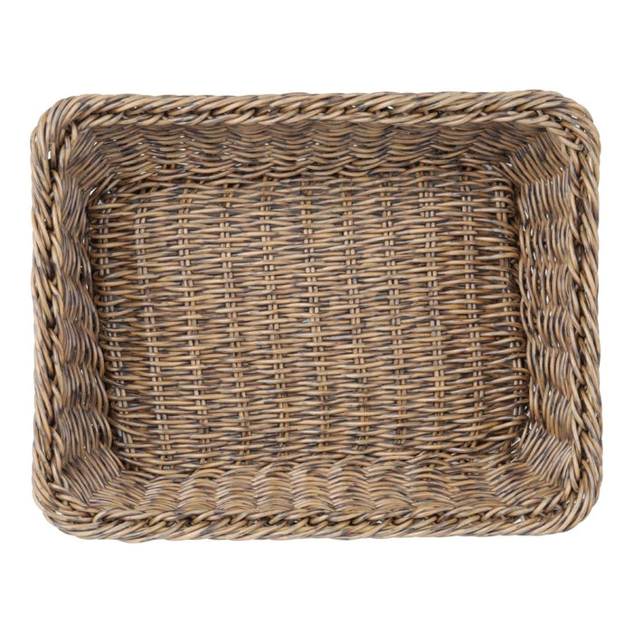 Olympia Polywicker Rectangular Basket Dark Brown 300x230mm Olympia
