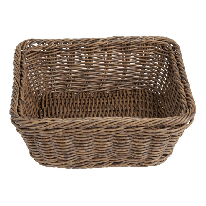 230(L)x230(W)x90(H)mm. Material: Polywicker