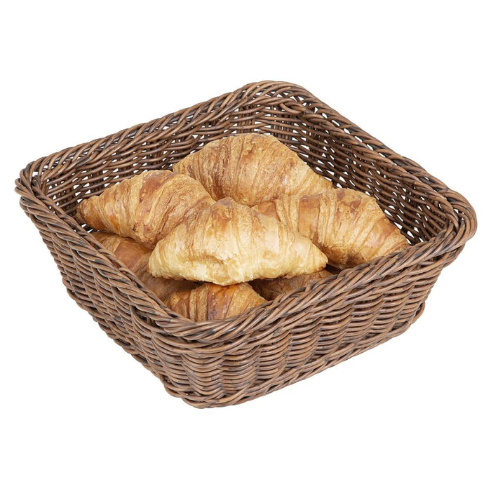 Olympia Polywicker Square Basket Dark Brown 230x230mm Olympia