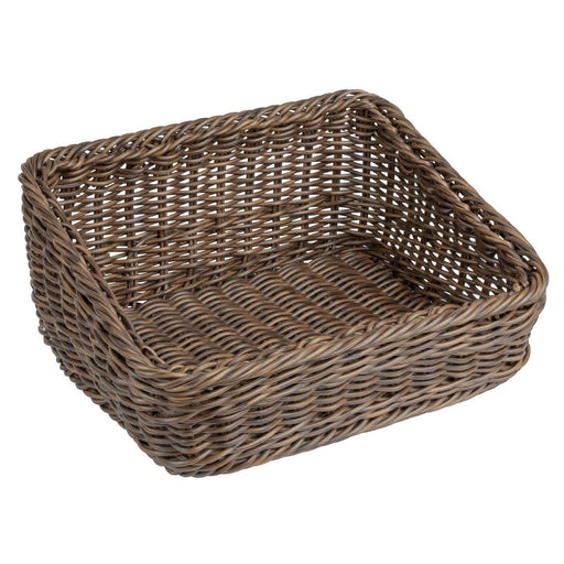 Olympia Polywicker Rectangular Display Basket Dark Brown 360x300mm Olympia