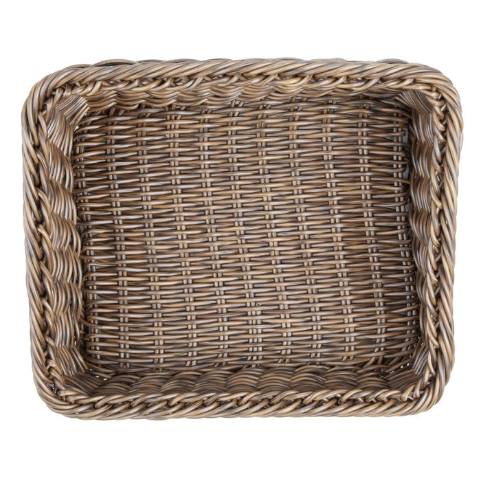 Olympia Polywicker Rectangular Display Basket Dark Brown 360x300mm Olympia