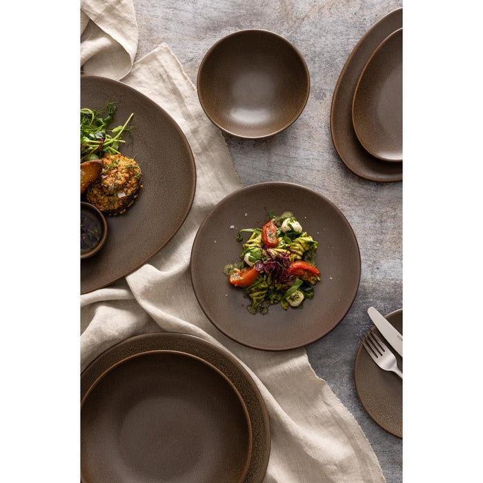 Olympia Ember Mahogany Coupe Plates 230mm (6 Pack) Olympia