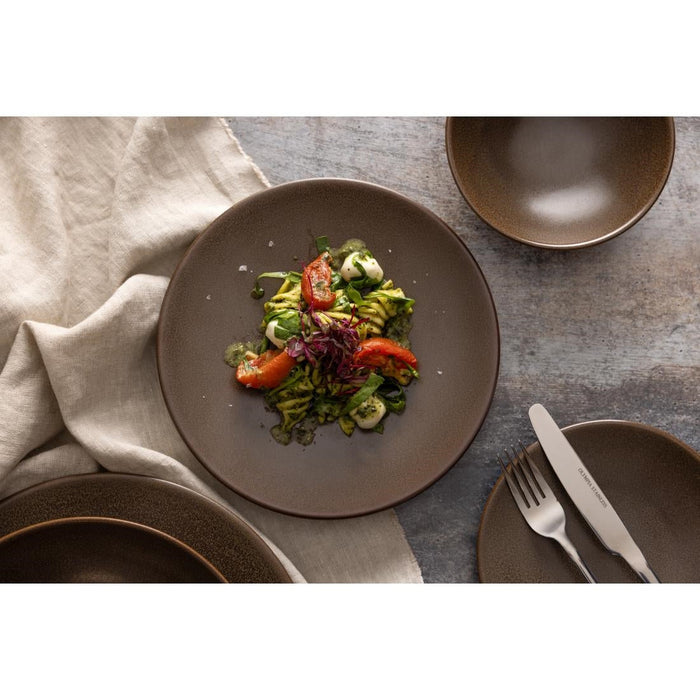 Olympia Ember Mahogany Coupe Plates 230mm (6 Pack) Olympia