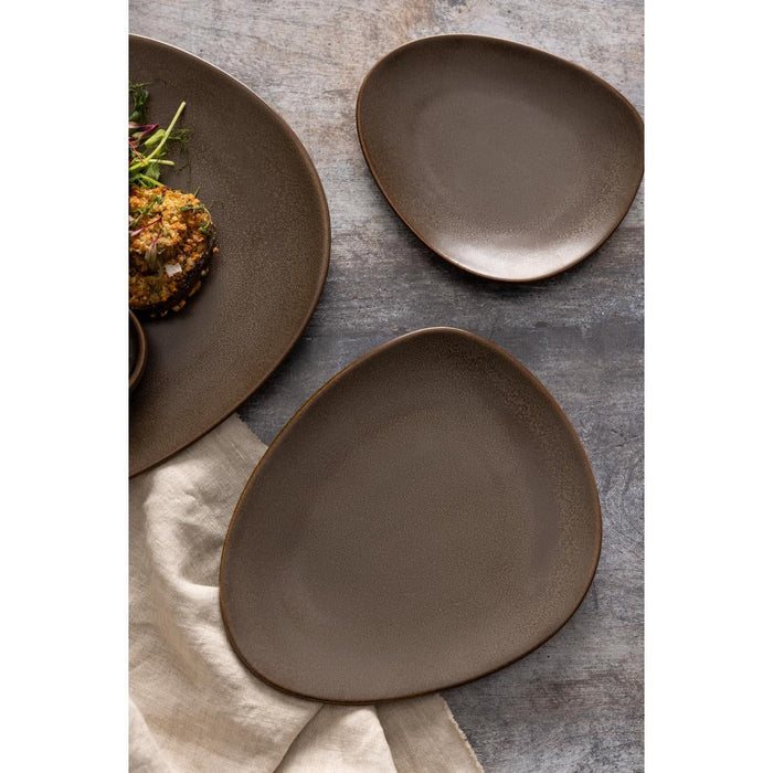 Olympia Ember Mahogany Triangle Plates 190x160mm (6 Pack) Olympia