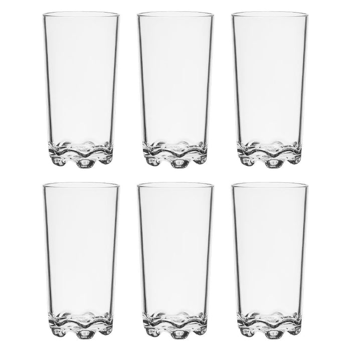Olympia Kristallon Aspen Polycarbonate Hi Ball Tumblers 350ml (6 Pack) Olympia