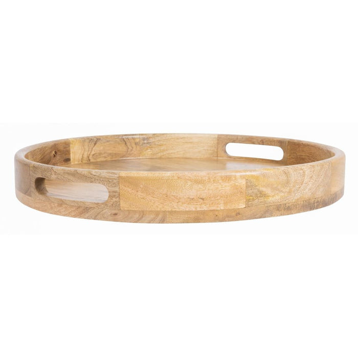 Olympia Mango Wood Round Deep Sided Tray 400mm Olympia
