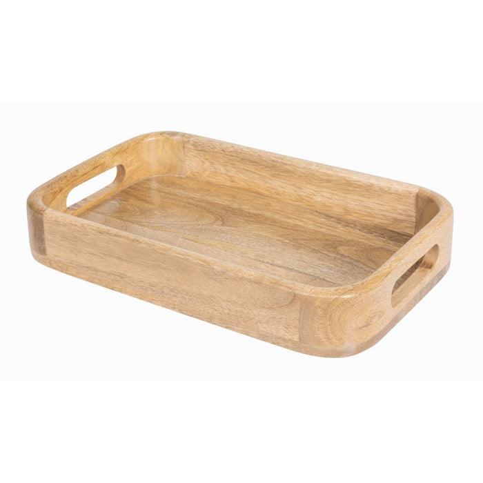 300(L)x190(W)x50(H)mm. High Sided Design. Cut-Out Handles