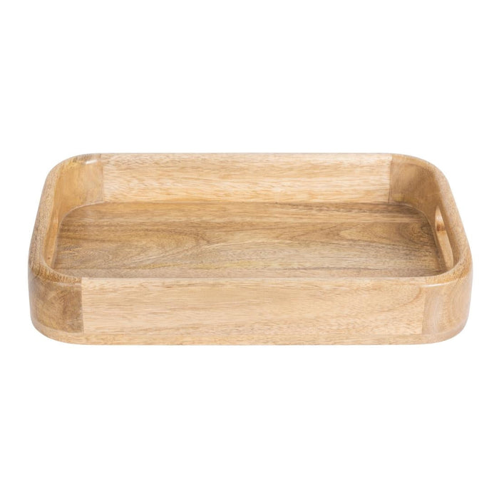 Olympia Mango Wood Rectangular Deep Sided Tray 300x190mm Olympia