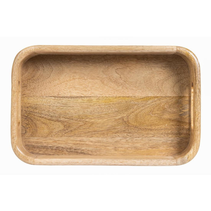 Olympia Mango Wood Rectangular Deep Sided Tray 300x190mm Olympia