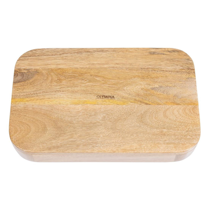 Olympia Mango Wood Rectangular Deep Sided Tray 300x190mm Olympia