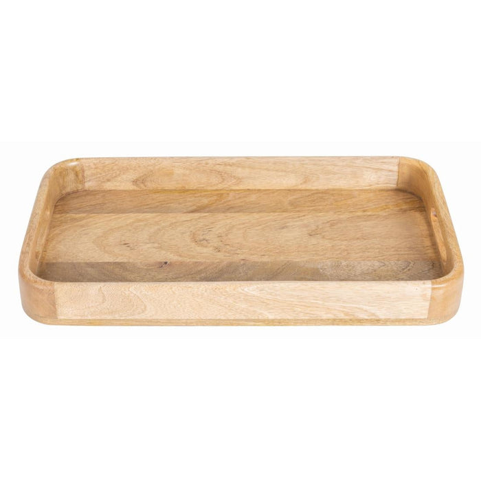 Olympia Mango Wood Rectangular Deep Sided Tray 430x230mm Olympia