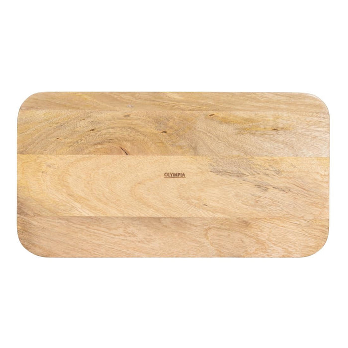 Olympia Mango Wood Rectangular Deep Sided Tray 430x230mm Olympia