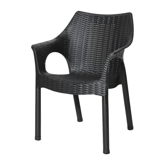 Bolero Elements Polypropylene Armchairs Black (4 Pack) Bolero