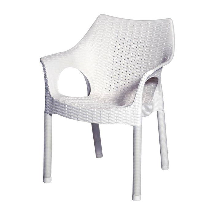 Bolero Elements Polypropylene Armchairs Snow (4 Pack) Bolero