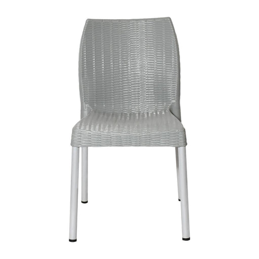 Bolero Elements Polypropylene Rattan Side Chairs Grey (4 Pack) Bolero
