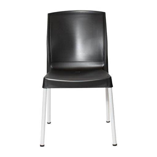 Bolero Elements Polypropylene Plain Side Chairs Black (4 Pack) Bolero