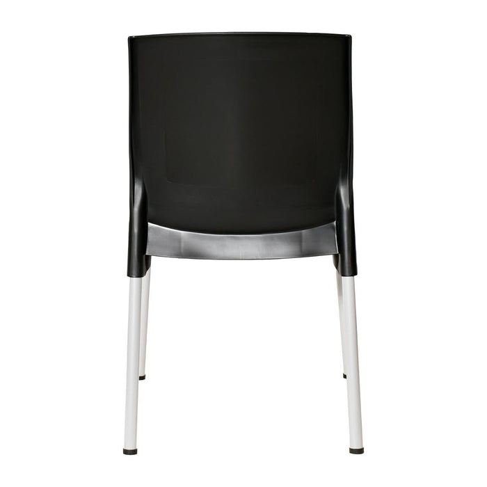 Bolero Elements Polypropylene Plain Side Chairs Black (4 Pack) Bolero
