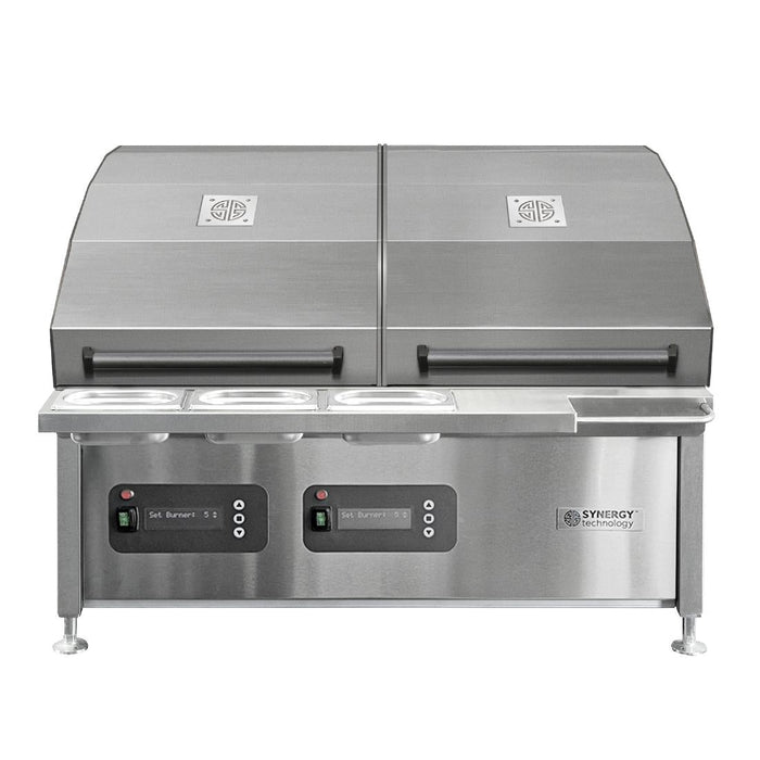 Synergy CharGo STCGO900 Chargrill Oven with 2 Lids, Slow Cook Shelves & Garnish Rail Synergy Grill