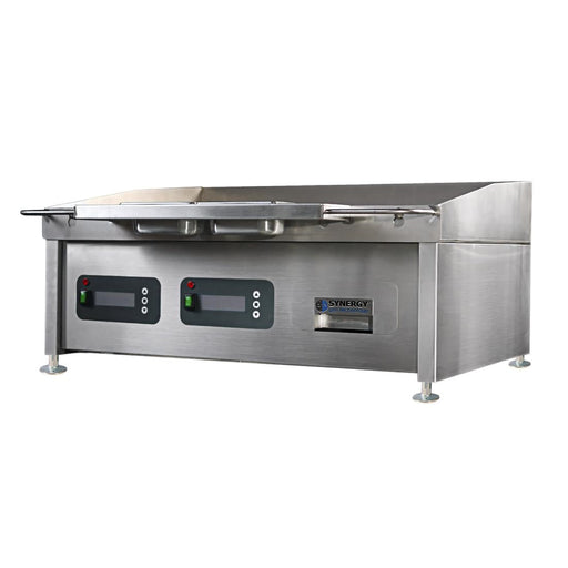 Synergy GRID900E-S Electric Griddle with Smooth Mild Steel Top & Garnish Rail Synergy Grill