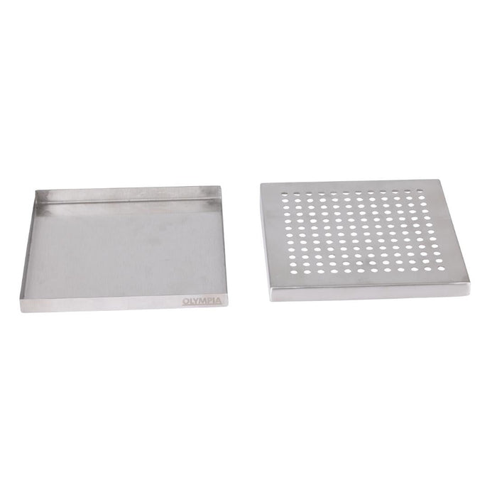 Olympia Stainless Steel Drip Tray 150x150mm Olympia