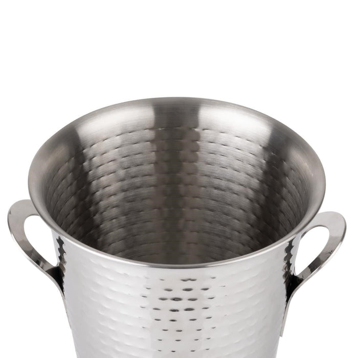 Olympia Flare Wine Bucket Hammered Stainless Steel 4.3Ltr Olympia