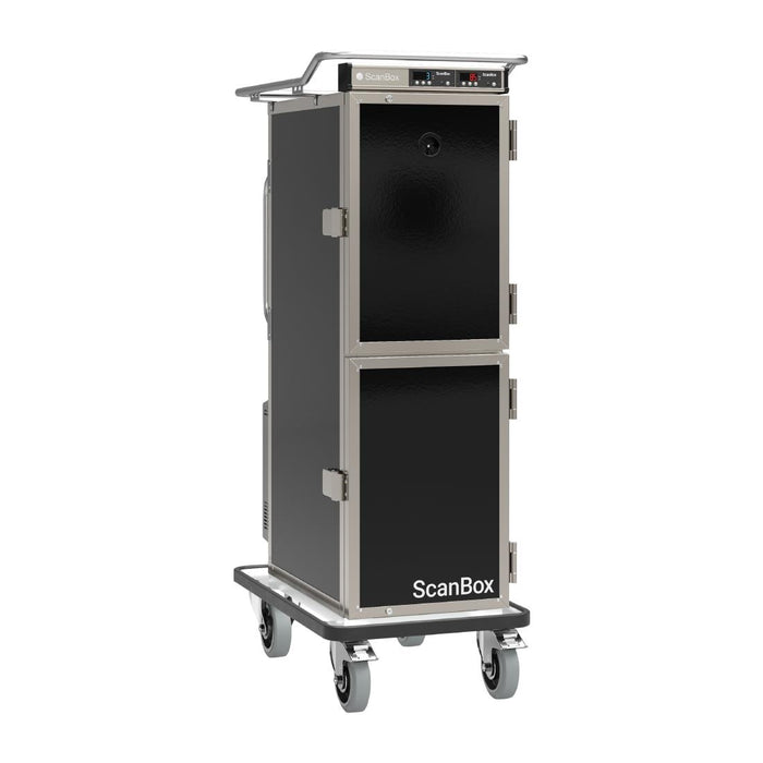 Dual compartment (independent heated & chilled compartments) food holding & transportation trolley