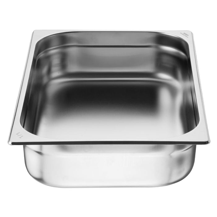 Nisbets Essentials Stainless Steel Gastronorm Tray 1/1 100mm (Pack 3) Nisbets Essentials