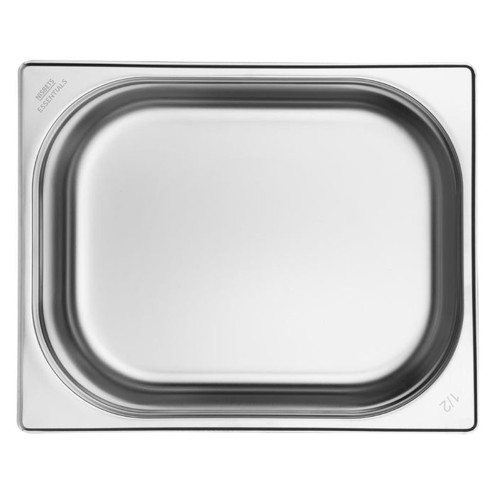 Nisbets Essentials Stainless Steel 1/2 Gastronorm Tray 65mm (Pack 3) Nisbets Essentials