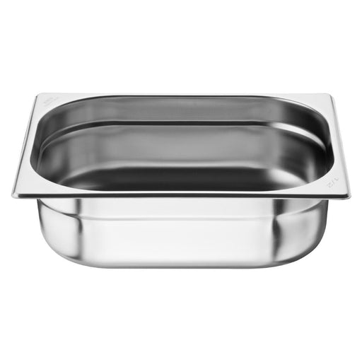 Nisbets Essentials Stainless Steel 1/2  Gastronorm Tray 100mm (Pack 3) Nisbets Essentials