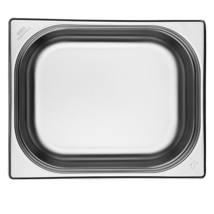 Nisbets Essentials Stainless Steel 1/2  Gastronorm Tray 100mm (Pack 3) Nisbets Essentials