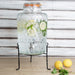 Olympia Geo Glass Clip-Top Drinks Dispenser with Wire Stand 8Ltr Olympia