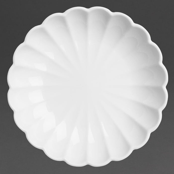 Olympia Bloom Scalloped Bowls White 230mm (6 Pack) Olympia