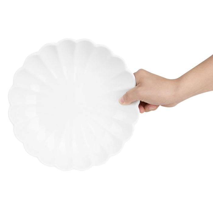 Olympia Bloom Scalloped Bowls White 230mm (6 Pack) Olympia