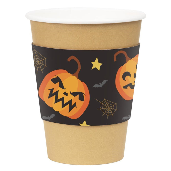 Fiesta Recyclable Halloween Cup Sleeves for 12oz Hot Cups (100 Pack) Fiesta Recyclable