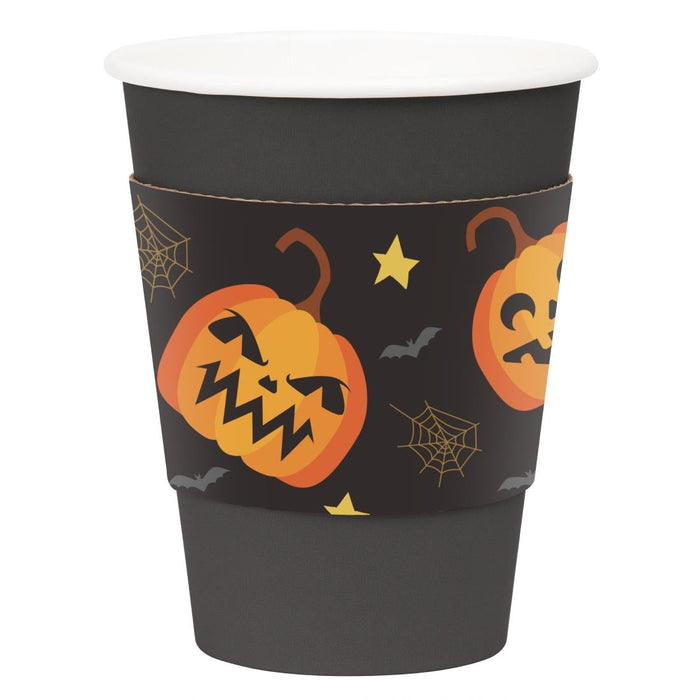 Fiesta Recyclable Halloween Cup Sleeves for 12oz Hot Cups (100 Pack) Fiesta Recyclable