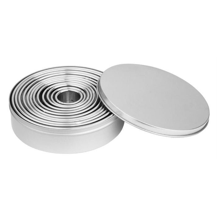 Pack of 12 - various sizes. Stainless steel