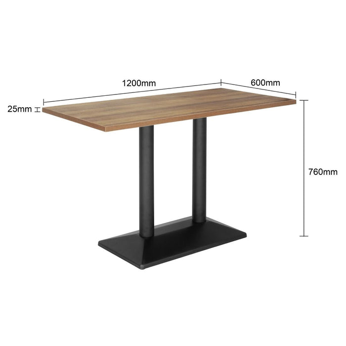 Bolero Indoor Dining Table Light Wood 1200mm Bolero
