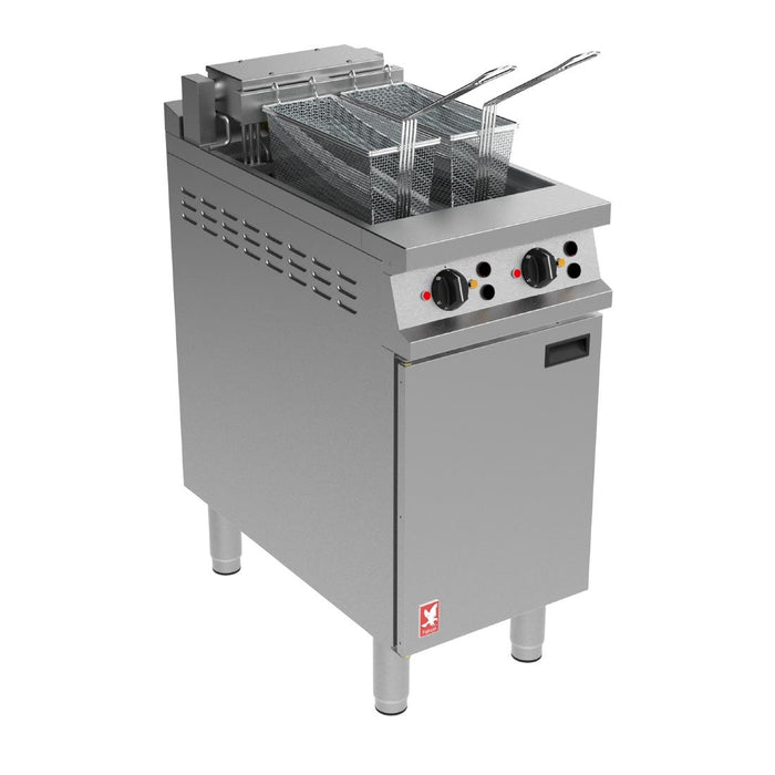 Electric. On feet. Capacity: 2x10Ltr. Output: 25kg/hr per tank