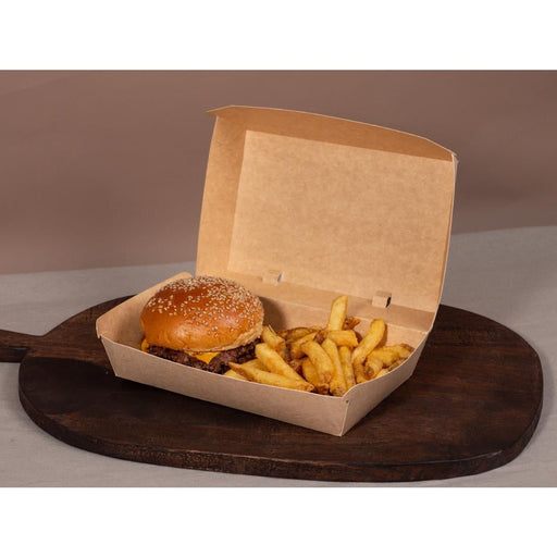 Notpla 7"x5" Clamshell Takeaway Boxes - Kraft (200 Pack) Notpla