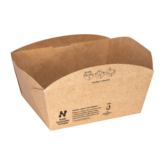 Notpla Clip & Close Food Boxes 800ml - Kraft (260 Pack) Notpla