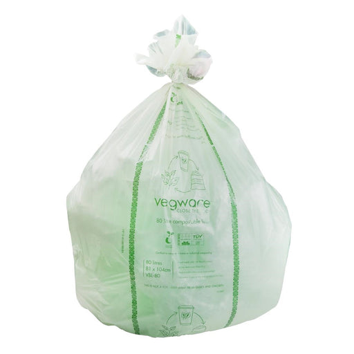 Vegware Compostable Bin Bags 140Ltr (10 Pack) Vegware