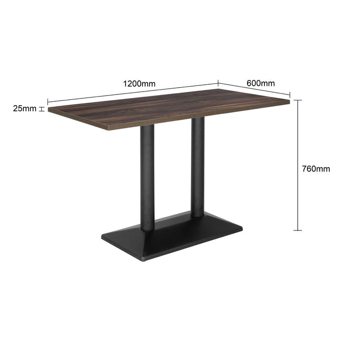 Bolero Indoor Dining Table Dark Wood 1200mm Bolero