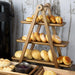 Olympia Acacia Wood 3-Tier Serving Trays with Display Stand Olympia