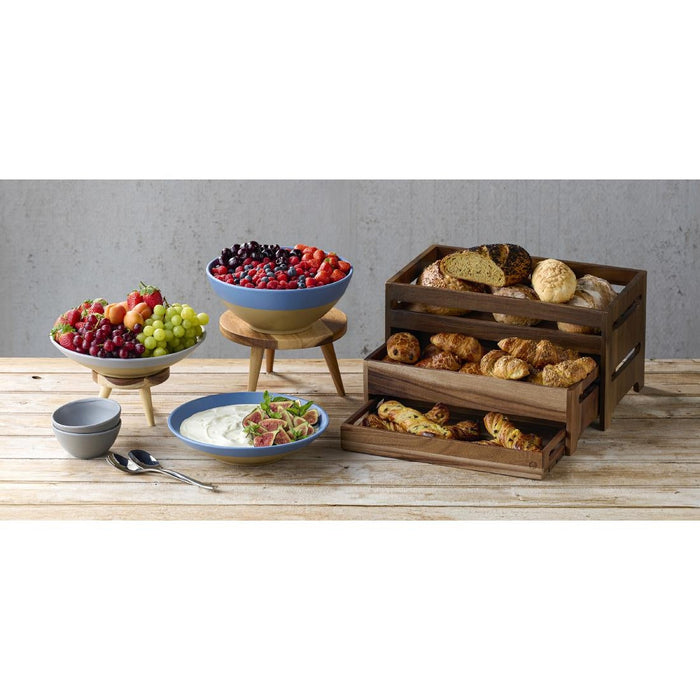 Churchill Emerge Melamine Oslo Blue Deep Serving Bowls 285mm (4 Pack) Churchill