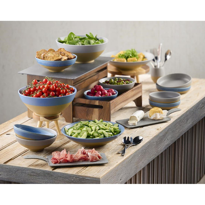 Churchill Emerge Melamine Oslo Blue Deep Serving Bowls 285mm (4 Pack) Churchill