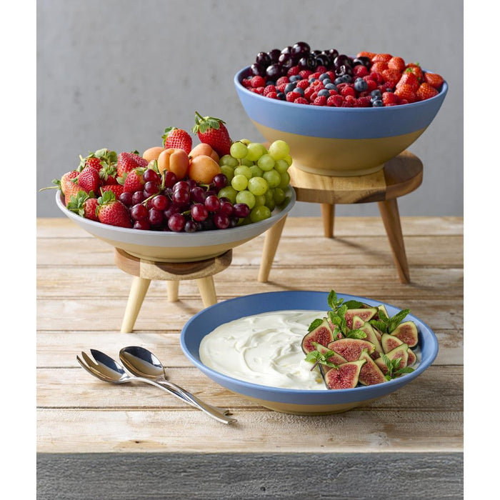Churchill Emerge Melamine Oslo Blue Deep Serving Bowls 285mm (4 Pack) Churchill