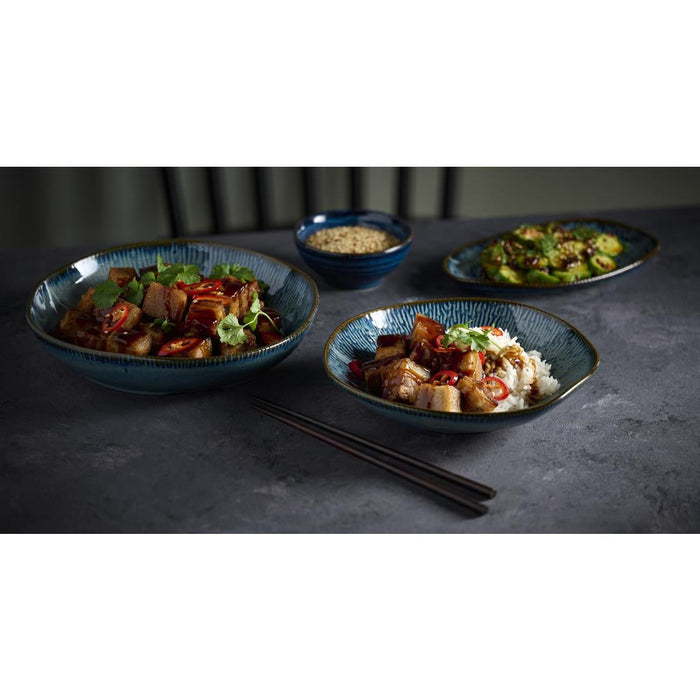 Churchill Envisage Cascade Sapphire Blue Natural Deep Bowls 215mm (6 Pack) Churchill Super Vitrified